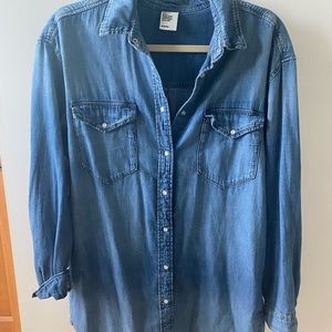 Denim button up